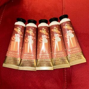 BBW 5pc Hot Cocoa & Cream travel size hand creams